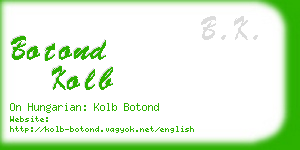 botond kolb business card